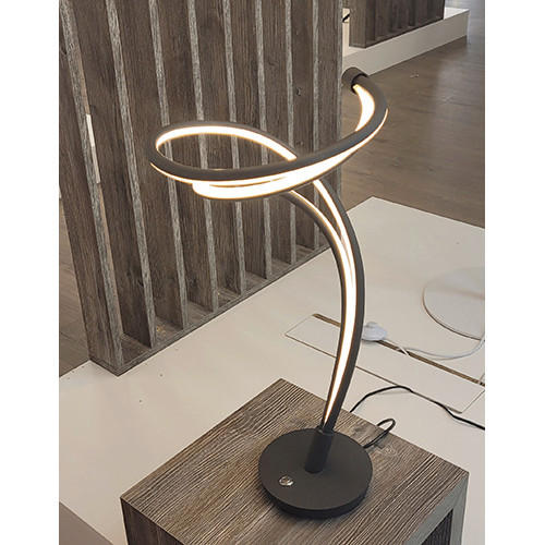 STOLNÁ LED LAMPA, senzorový stmievač, 30/56 cm  - čierna, Design, kov (30/56cm) - Trio Leuchten