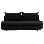 SCHLAFSOFA Simon Webstoff, Plüsch Schwarz  inkl. Rückenkissen, Bettkasten, Schlaffunktion, Rücken echt  - Schwarz, Design, Textil (213/89/105cm) - Novel