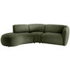 ECKSOFA in Mikrofaser Grün  - Schwarz/Grün, Modern, Kunststoff/Textil (182/276cm) - Livetastic