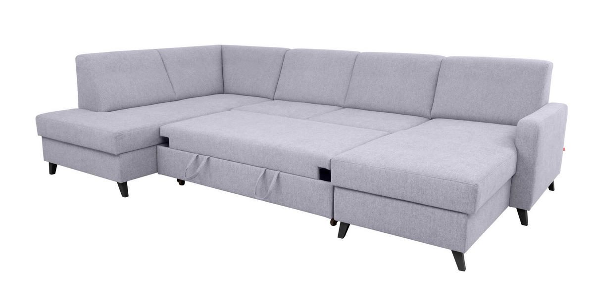 ROHOVÁ SEDAČKA, drevo, textil, sivá - sivá/jadrový buk, Modern, drevo/textil (187/299/161cm) - Cantus