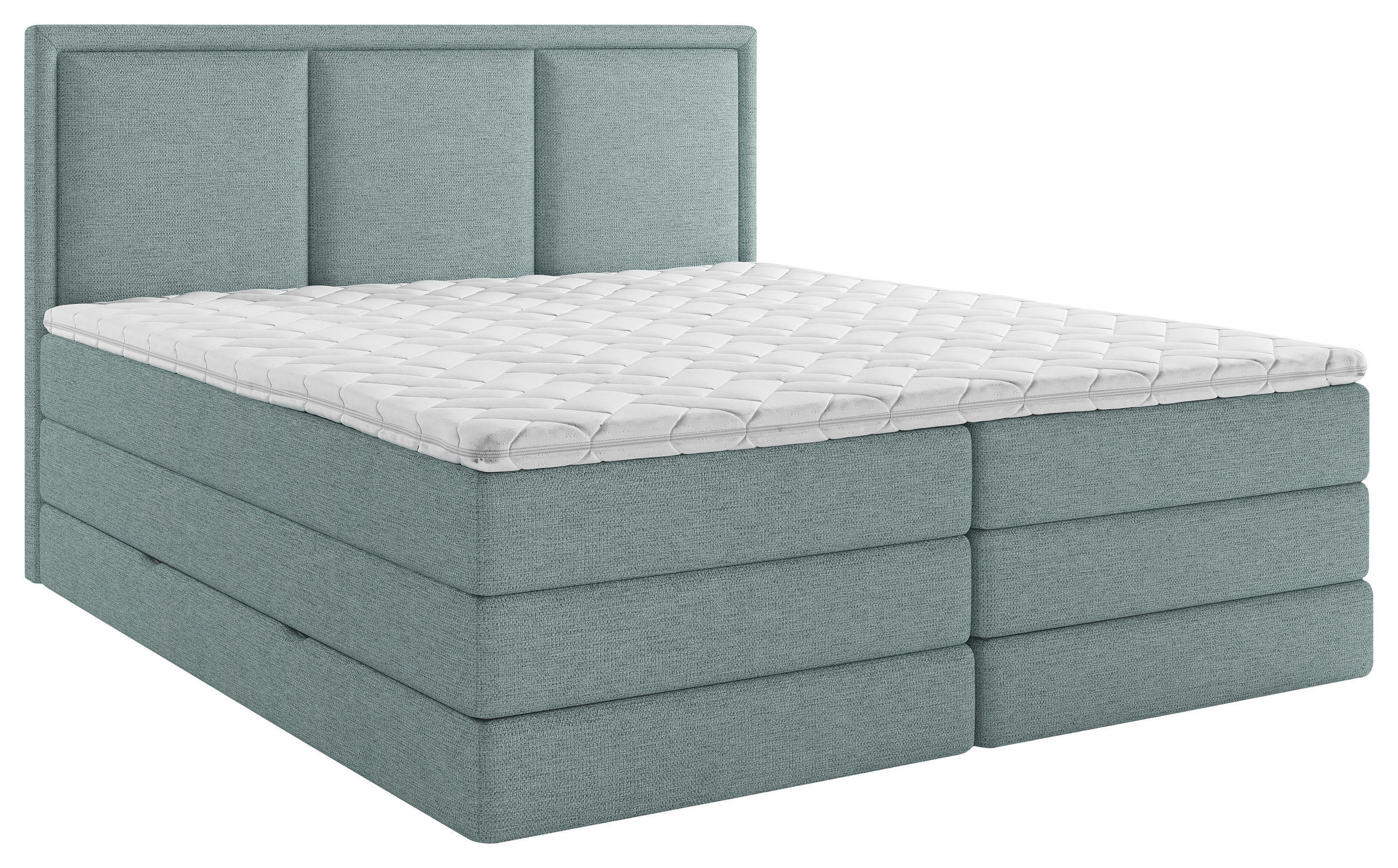 BOXSPRINGBETT SWING II K - Petrol, Design, Kunststoff/Textil (180/200cm) - MID.YOU
