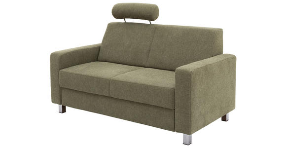 2-SITZER-SOFA in Flachgewebe Grün  - Chromfarben/Grün, Design, Textil/Metall (158/83/85cm) - Xora