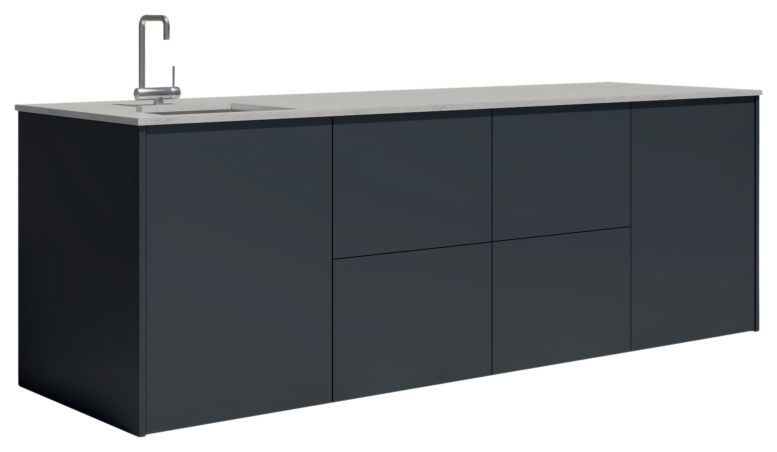 OUTDOORKÜCHE  - Sandfarben/Anthrazit, Basics, Keramik/Metall (262/92,5-98,5/63,3cm) - Dieter Knoll