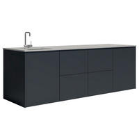 OUTDOORKÜCHE  - Sandfarben/Anthrazit, Basics, Keramik/Metall (262/92,5-98,5/63,3cm) - Dieter Knoll
