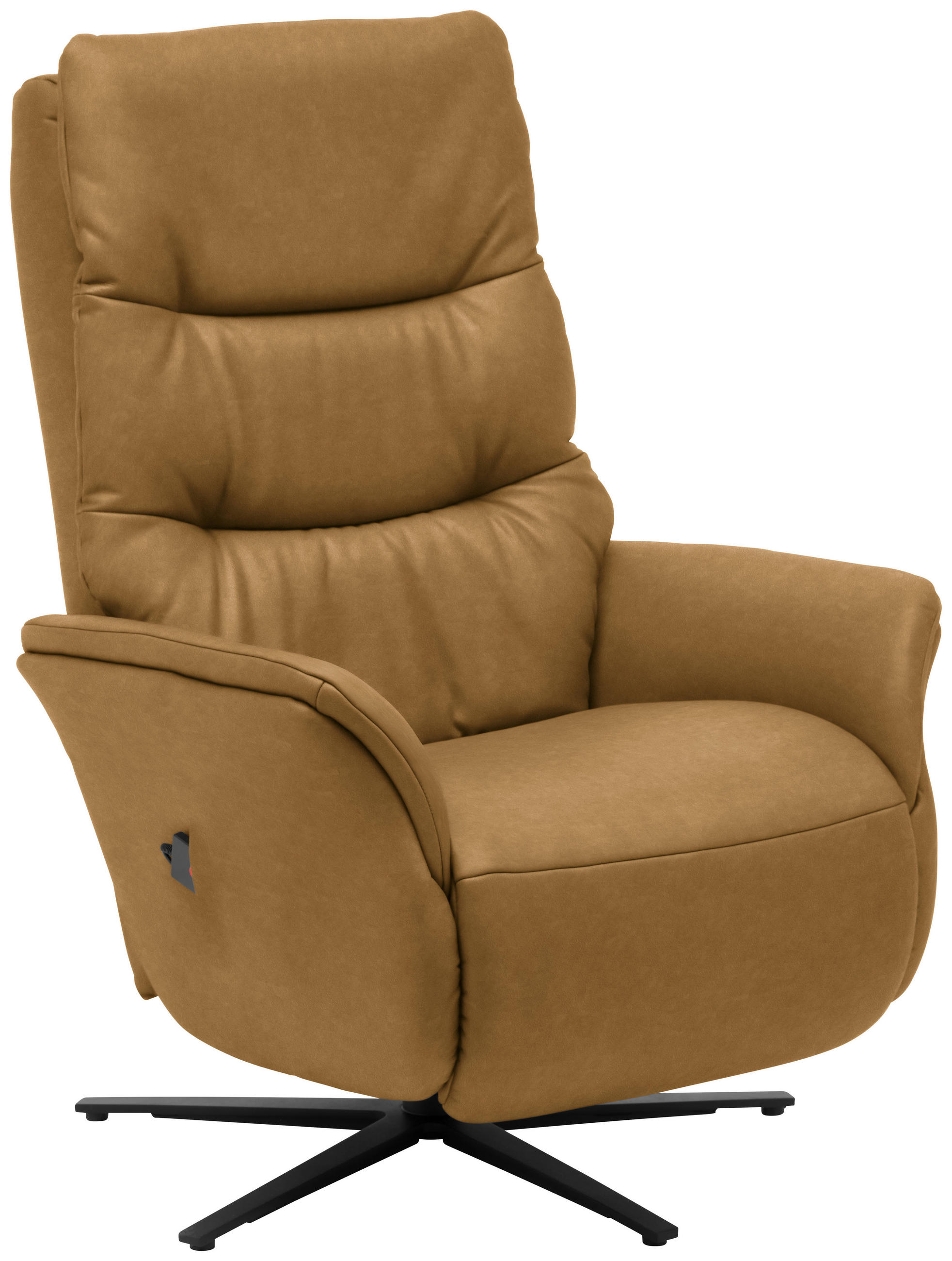 MASSAGESESSEL Echtleder Currygelb    - Currygelb/Anthrazit, KONVENTIONELL, Leder/Metall (74/114/97cm) - Himolla