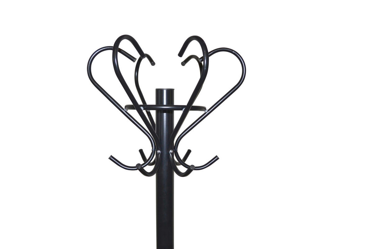 GARDEROBENSTÄNDER in Schwarz 47/178/47 cm   - Schwarz, Design, Metall (47/178/47cm) - MID.YOU