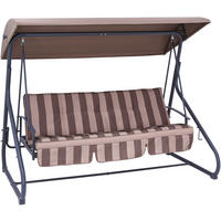 Balansoar Grădină 227/169/129 cm  - maro/antracit, Konventionell, metal/textil (227/169/129cm) - Ambia Garden