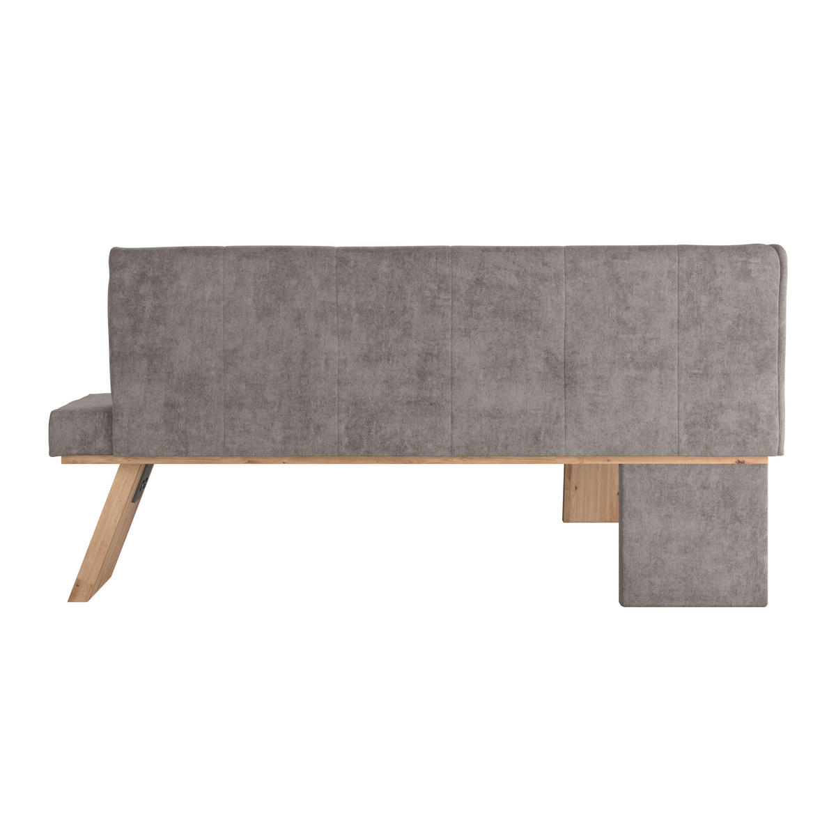 Eckbank Emma II 140/160 cm Webstoff Grau   - Eichefarben/Grau, KONVENTIONELL, Textil (140/160cm) - Livetastic