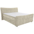 BOXSPRINGBETT 180/200 cm  in Beige  - Chromfarben/Beige, KONVENTIONELL, Textil/Metall (180/200cm) - Esposa