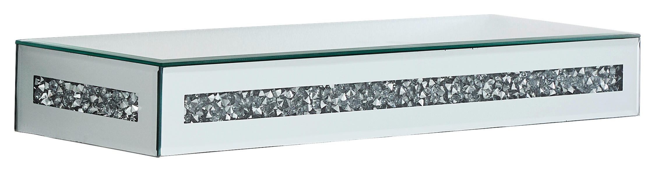 WANDBOARD Silberfarben  - Silberfarben, Trend, Glas/Holzwerkstoff (50/6/16cm) - Xora