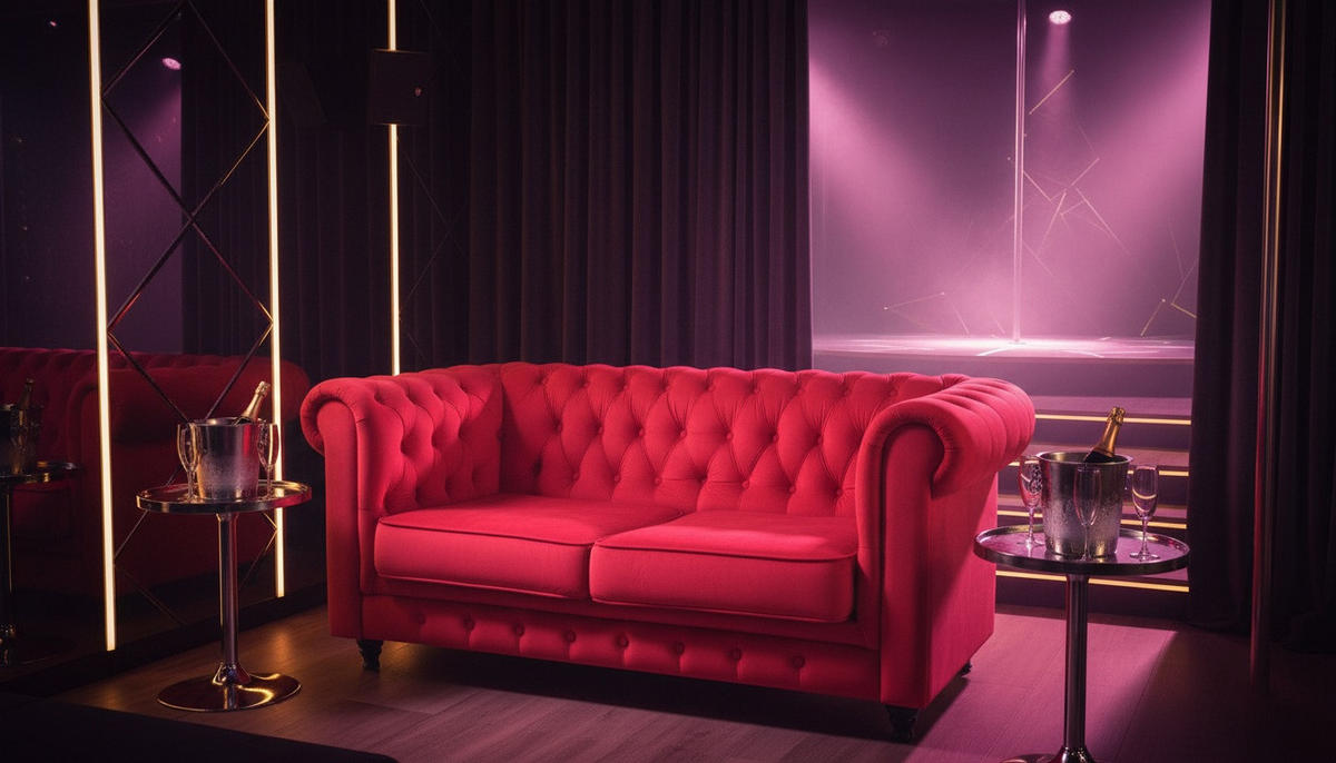 CHESTERFIELD-SOFA  in Samt Rot, Schwarz  - Rot/Schwarz, Trend, Holz/Textil (165/75/87cm) - Xora