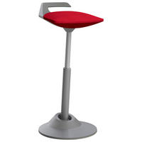 BÜROHOCKER   Grau, Rot  - Rot/Grau, Basics, Textil/Metall (38/51-84/38cm) - Aeris