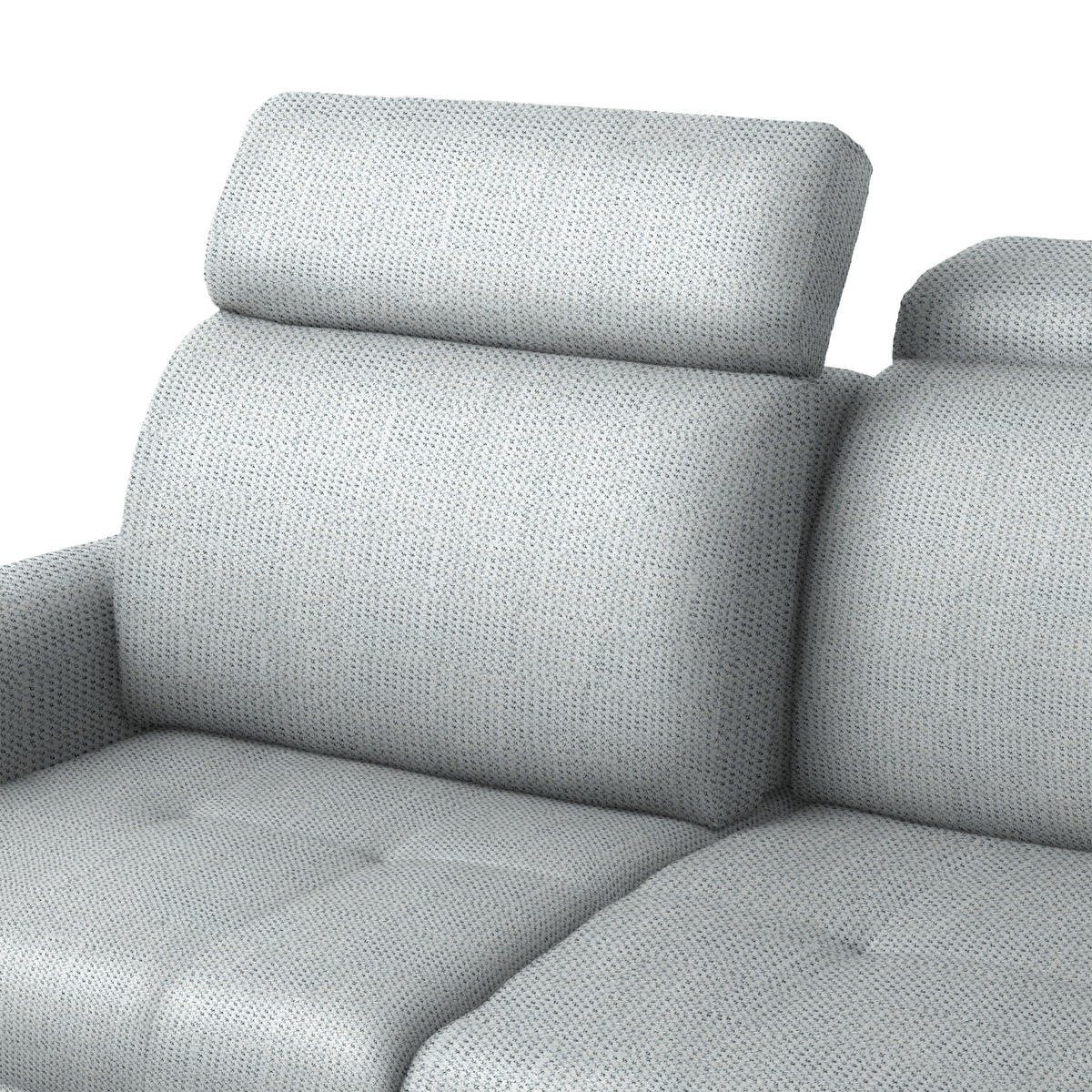 ECKSOFA Struktur Grauweiss  - Schwarz/Grauweiss, Design, Textil/Metall (292/270cm) - Stylife