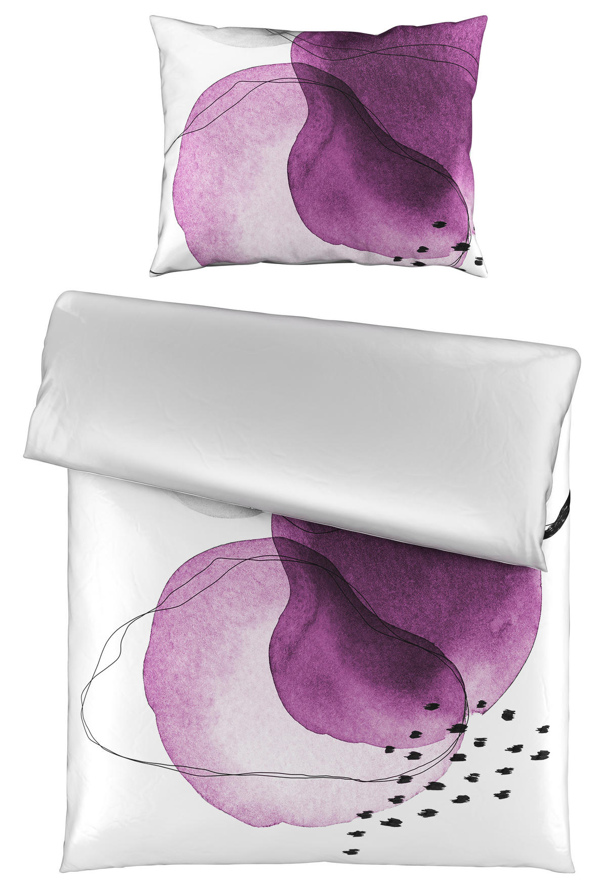 POSTELJINA SA DVA LICA MAGIC 140/200 cm saten lila  - lila, Trendi, tekstil (140/200cm) - Esposa