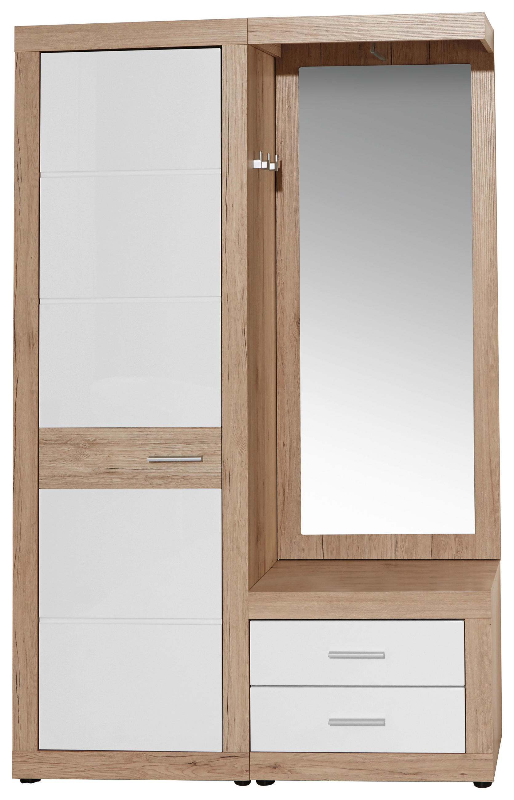 PREDSOBLJE  bijela, boje hrasta  - bijela/boje hrasta, Moderno, drvni materijal (130/197/36cm) - Modern Living