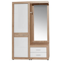 PREDSOBLJE  bijela, boje hrasta  - bijela/boje hrasta, Moderno, drvni materijal (130/197/36cm) - Modern Living