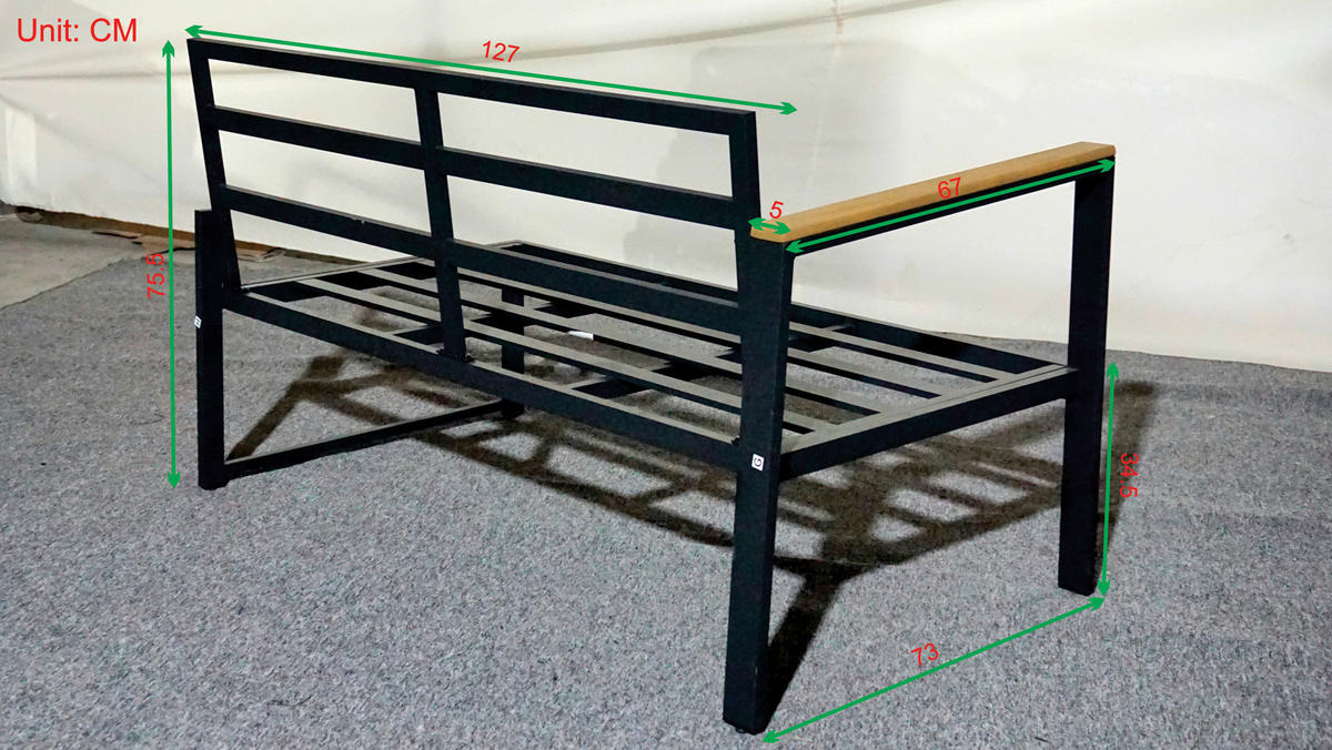 LOUNGE GARNITURA tkanina akacija masivno aluminij  - siva/barve akacije, Design, kovina/tekstil (198/198cm) - Ambia Garden