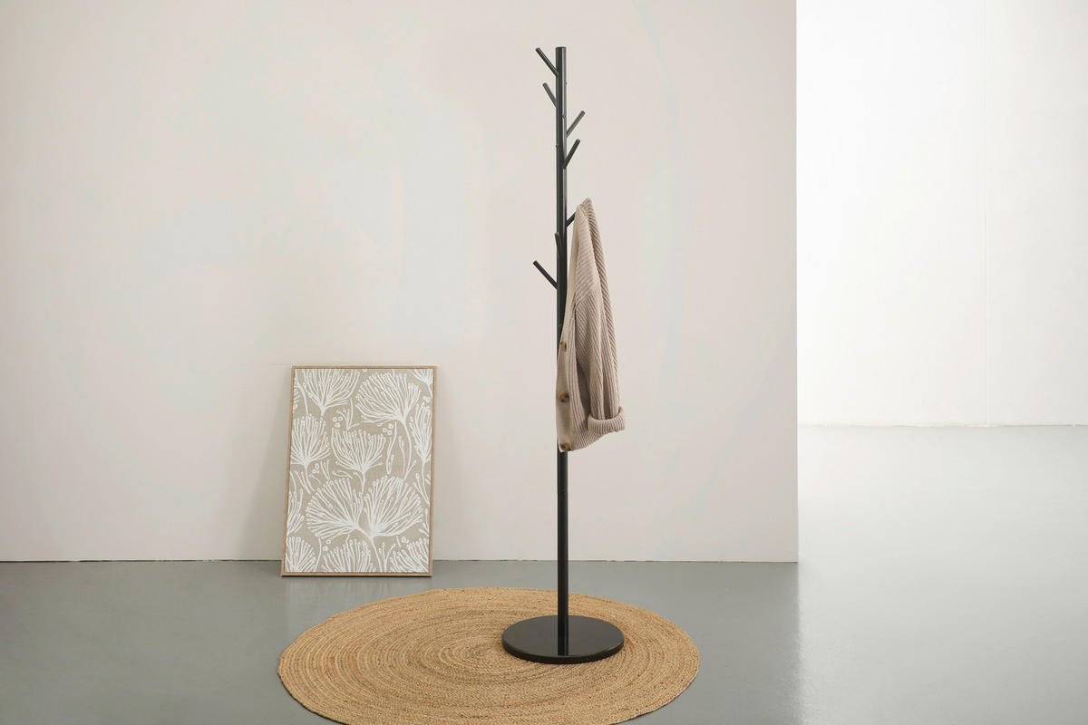KLEIDERSTÄNDER in Schwarz 37/176/37 cm   - Schwarz, Basics, Kunststoff/Stein (37/176/37cm) - Carryhome