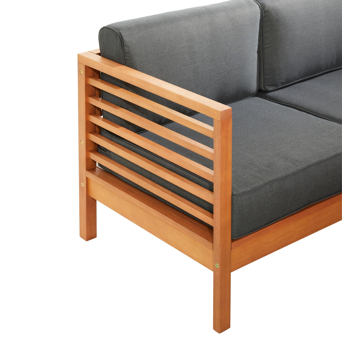 TERASOVÁ SEDACÍ SOUPRAVA, dřevo, textil - přírodní barvy/antracitová, Konvenční, dřevo/textil (204/204cm) - Ambia Garden