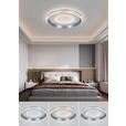 LED-DECKENLEUCHTE 40/9 cm   - Dunkelgrau/Transparent, Design, Kunststoff/Metall (40/9cm) - Novel