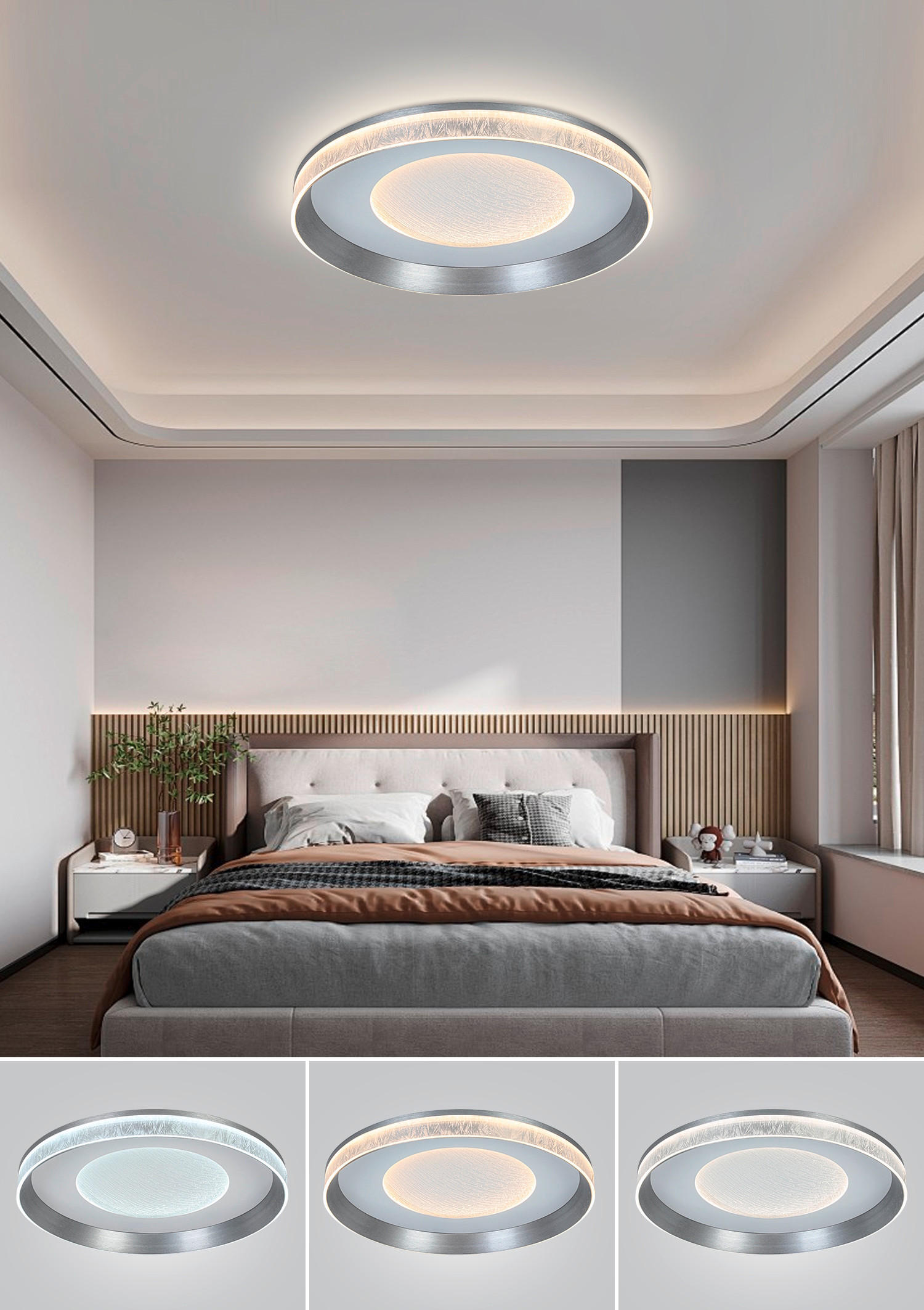 LED-DECKENLEUCHTE 24 W  40/9 cm    - Weiss/Dunkelgrau, Design, Kunststoff/Metall (40/9cm) - Novel
