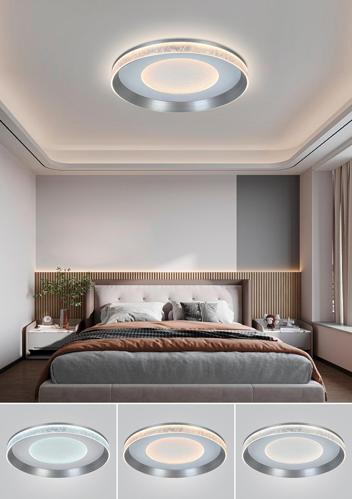 LED-DECKENLEUCHTE 24 W  40/9 cm    - Weiss/Dunkelgrau, Design, Kunststoff/Metall (40/9cm) - Novel