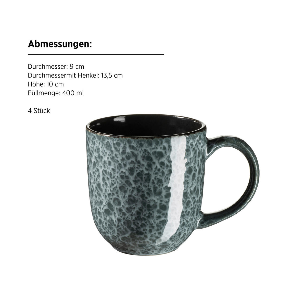 KOMBISERVICE Filippa 16-teilig  - Grün, Trend, Keramik - Mäser