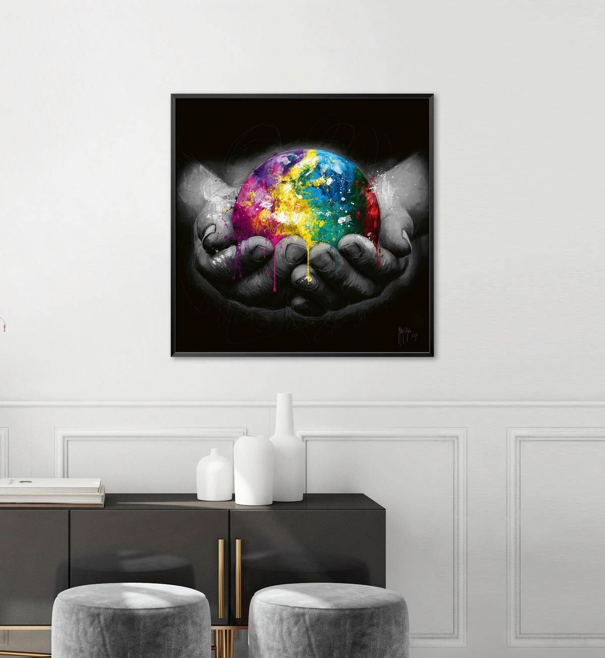 KUNSTDRUCK 50/50 cm  - Multicolor, Basics, Papier (50/50cm) - Monee