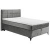 BOXSPRINGBETT 140/200 cm  in Grau, Orange  - Schwarz/Orange, Design, Holzwerkstoff/Kunststoff (140/200cm) - Xora