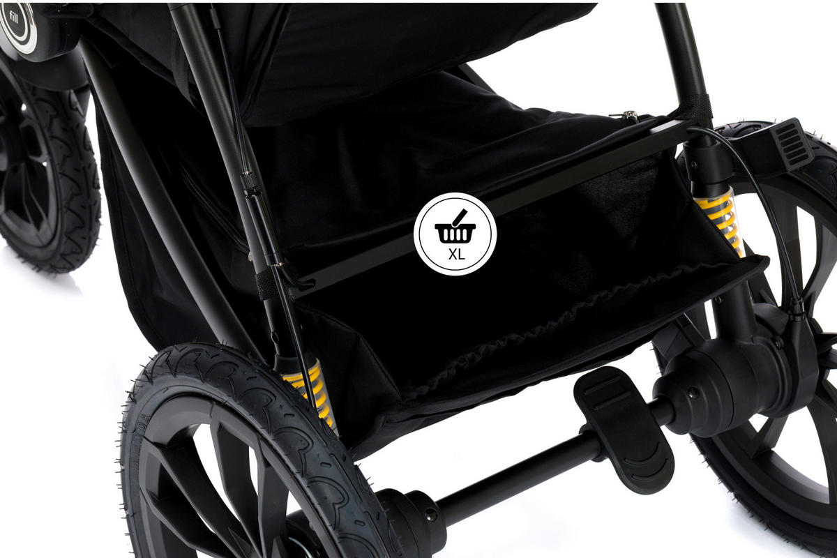 JOGGER Set Jogger Run schwarz  - Salbeigrün/Schwarz, Basics, Textil/Metall (125/57/107cm) - Fillikid