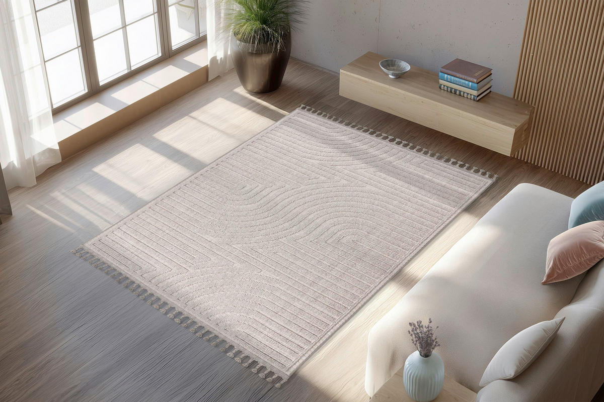 FLACHWEBETEPPICH 200/290 cm Silberfarben  - Silberfarben, Basics, Textil (200/290cm) - Kayoom