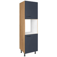 GERÄTEUMBAUSCHRANK 60/216,6/58 cm  in Blau, Eichefarben  - Blau/Eichefarben, MODERN, Holzwerkstoff/Metall (60/216,6/58cm) - Nobilia