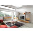WOHNWAND Eiche furniert Eichefarben, Fango - Fango/Edelstahlfarben, Design, Glas/Holz (297,5/196,9/55,7cm) - Moderano