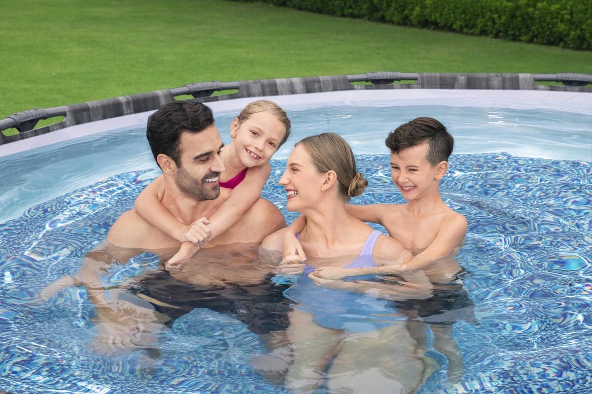 POOL SET STEEL PRO 5614Z 427/107 cm  - Blau/Weiß, Basics, Kunststoff/Metall (427/107cm) - Bestway