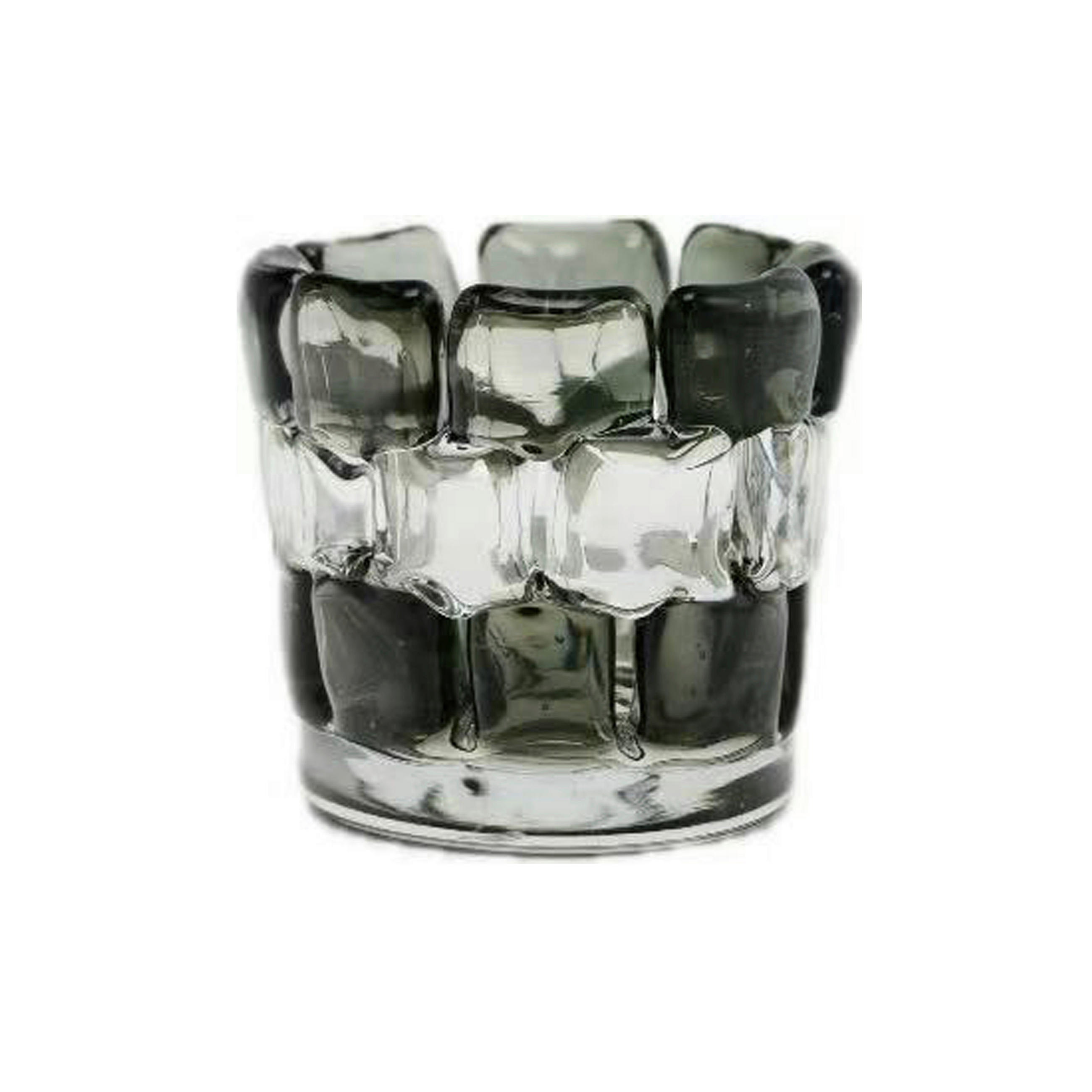 LJUSSTAKE  - klar/grå, Trend, glas (10/9cm) - Ambia Home