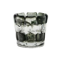 LJUSSTAKE  - klar/grå, Trend, glas (10/9cm) - Ambia Home