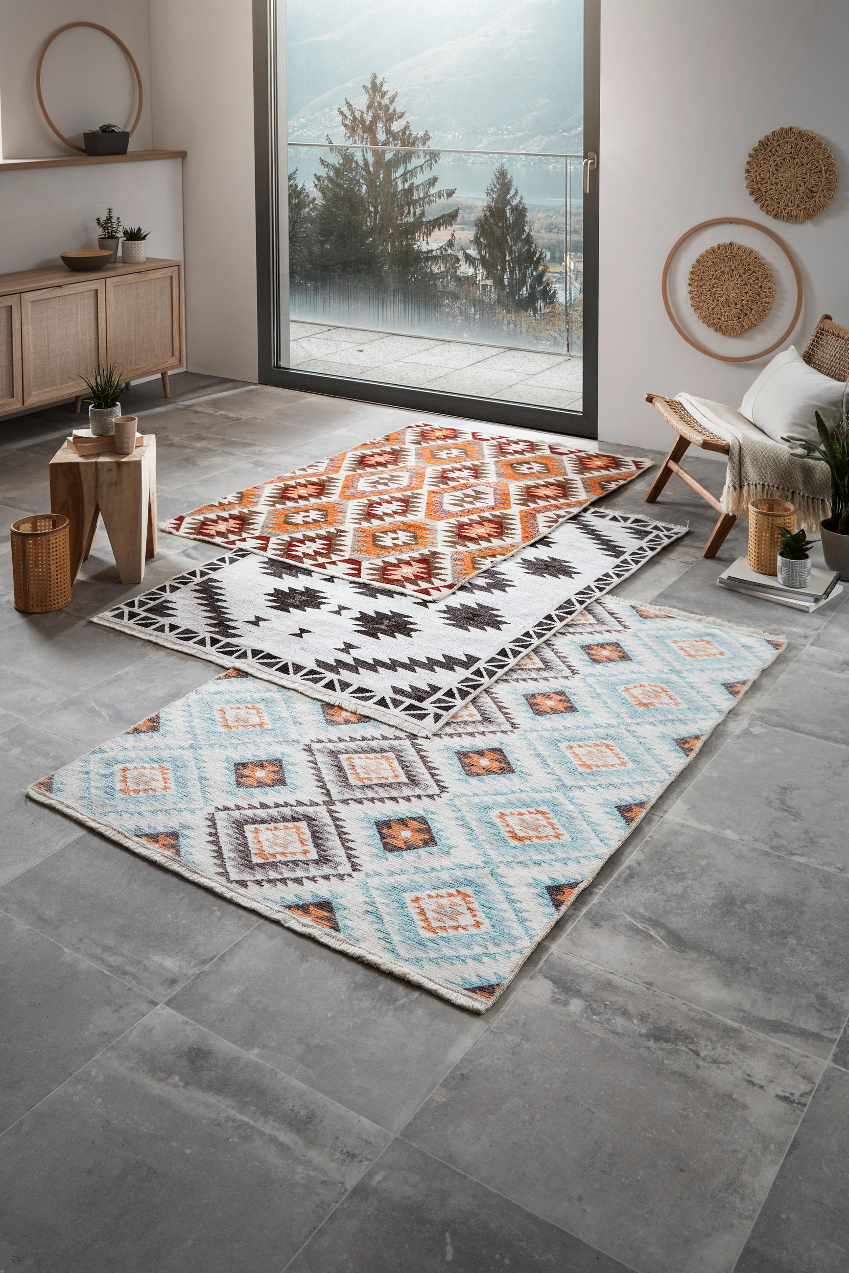 KOBEREC TKANÝ NA PLOCHO, 160/230 cm, šedá, bílá, tmavě šedá - šedá/bílá, Design, textil (160/230cm) - Novel