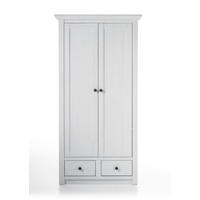 GARDEROBENSCHRANK  in 105/206/45 cm  - Schwarz/Weiß, ROMANTIK / LANDHAUS, Holzwerkstoff/Metall (105/206/45cm) - Modante