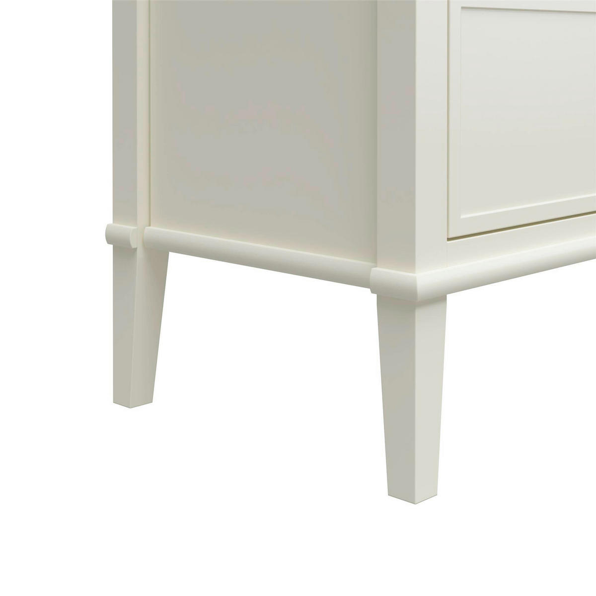 KOMMODE Franklin  in 141/85/41 cm  - Silberfarben/Weiß, Design, Holzwerkstoff/Metall (141/85/41cm) - MID.YOU