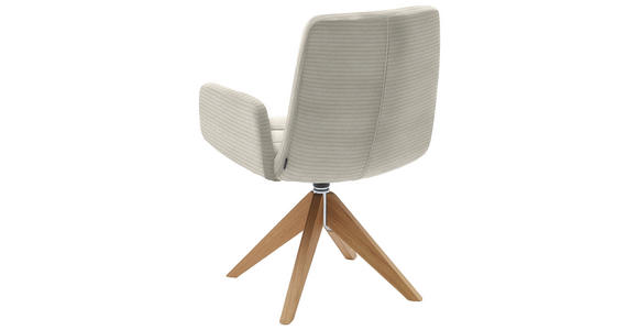 ARMLEHNSTUHL  in Cord  - Naturfarben, Design, Holz/Textil (61/88/66cm) - Dieter Knoll