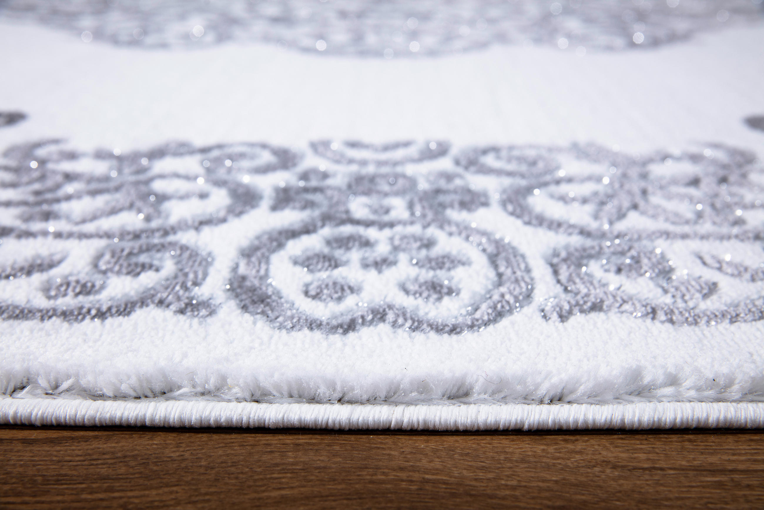 Thumbnail - Novel Läufer Eleysa, Weiß, Hellgrau, Textil, orientalisch, rechteckig, 80x300 cm, in verschiedenen Größen erhältlich, pf...