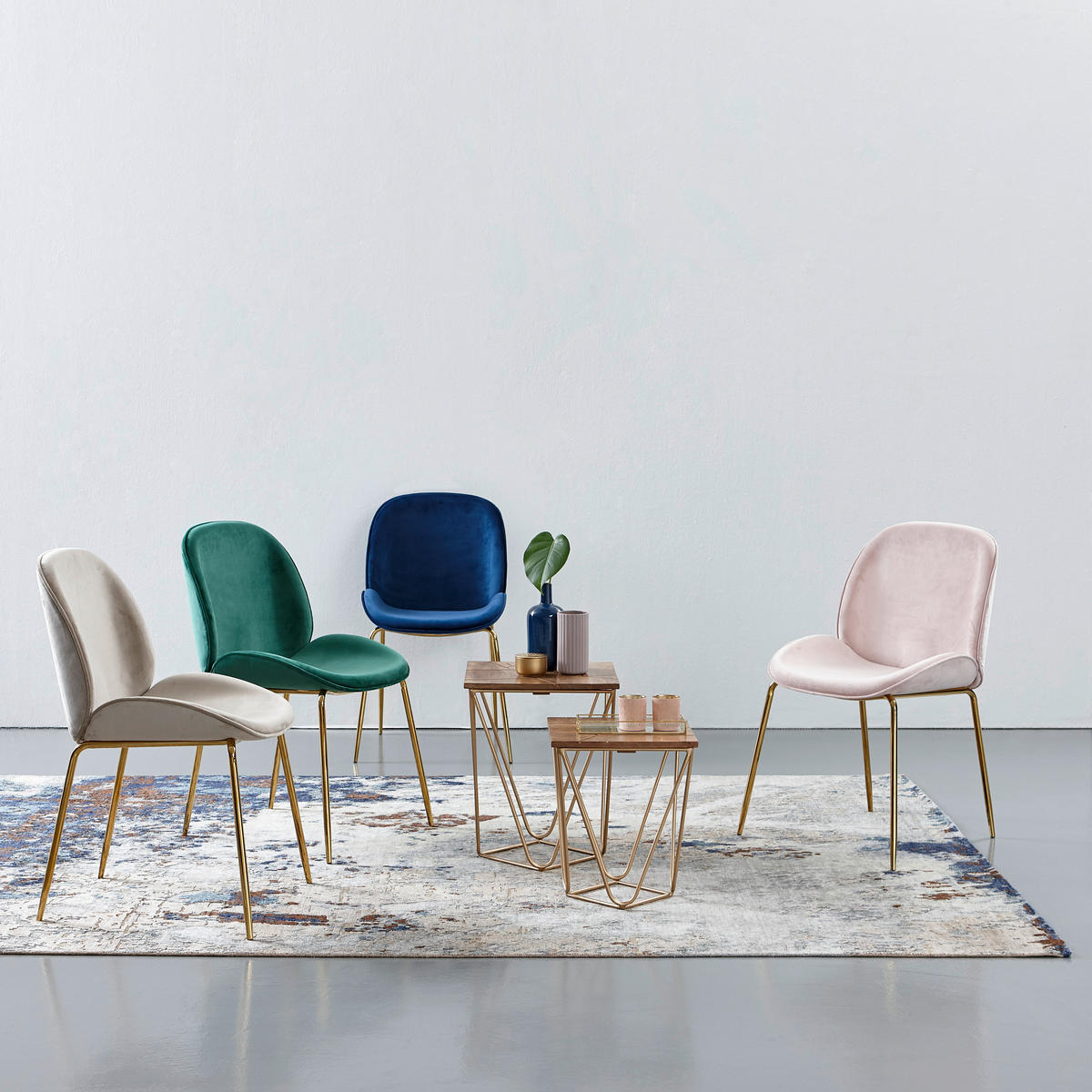 STOLICA  taupe, zlatne boje  tekstil, metal      - zlatne boje/taupe, Trend, tekstil/metal (46/86/60cm) - Livetastic