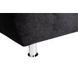 ECKSOFA in Webstoff Grau, Schwarz  - Schwarz/Grau, Design, Textil/Metall (337/228cm) - Carryhome