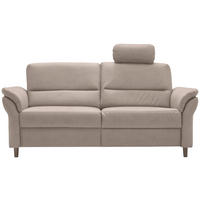 3-SITZER-SOFA Lederlook Beige  - Beige/Schwarz, MODERN, Holz/Textil (192/90/89cm) - Livetastic