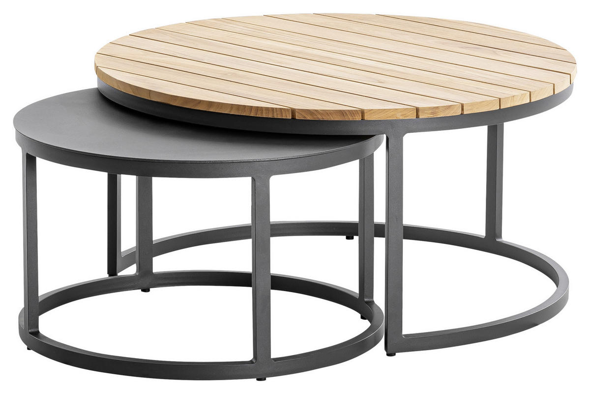 LOUNGETISCH 60/60/36 cm Metall  - Anthrazit, Basics, Metall (60/60/36cm)