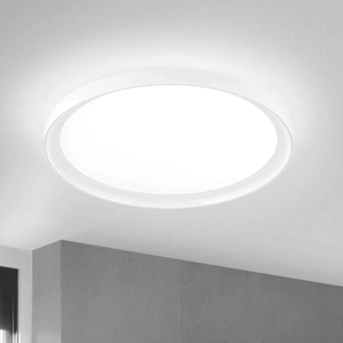 LED-DECKENLEUCHTE Gamma 40/6,0 cm   - Weiß, Basics, Kunststoff/Metall (40/6,0cm)