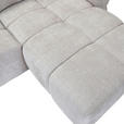 ECKSOFA in Chenille Creme  - Creme/Schwarz, KONVENTIONELL, Kunststoff/Textil (283/180cm) - Carryhome