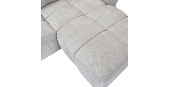 ECKSOFA in Chenille Creme  - Creme/Schwarz, KONVENTIONELL, Kunststoff/Textil (283/180cm) - Carryhome