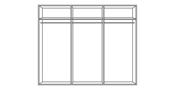 SCHWEBETÜRENSCHRANK 271/210/62 cm 3-türig  - Anthrazit, KONVENTIONELL, Holzwerkstoff/Metall (271/210/62cm) - Xora