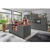 KÜCHENLEERBLOCK  300/215 cm  in Anthrazit, Rot, Eichefarben  - Eichefarben/Anthrazit, KONVENTIONELL, Holzwerkstoff/Metall (300/215cm) - Express